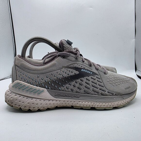 Brooks Adrenaline GTS 21 Womens Size 7.5 Gray Running Athletic Comfort Shoes - Picture 12 of 13